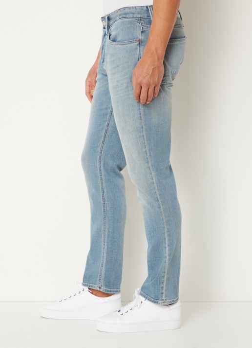 Denham Razor slim fit jeans met lichte wassing - detail 5 indigo