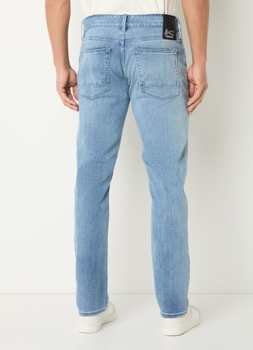 Denham Razor slim fit jeans met lichte wassing - achterkant indigo