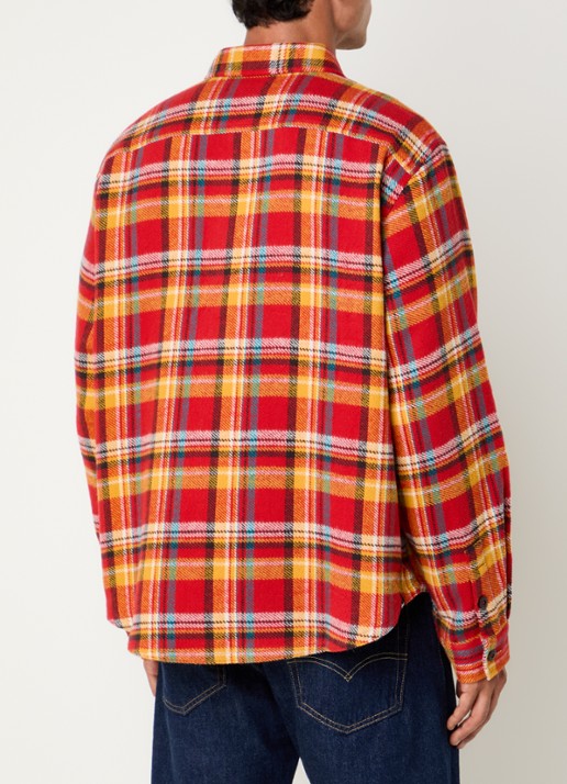 Denham Regular fit overshirt met borstzakken - achterkant 2 rood