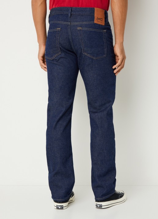 Denham Ridge straight fit jeans met donkere wassing - achterkant 8 indigo