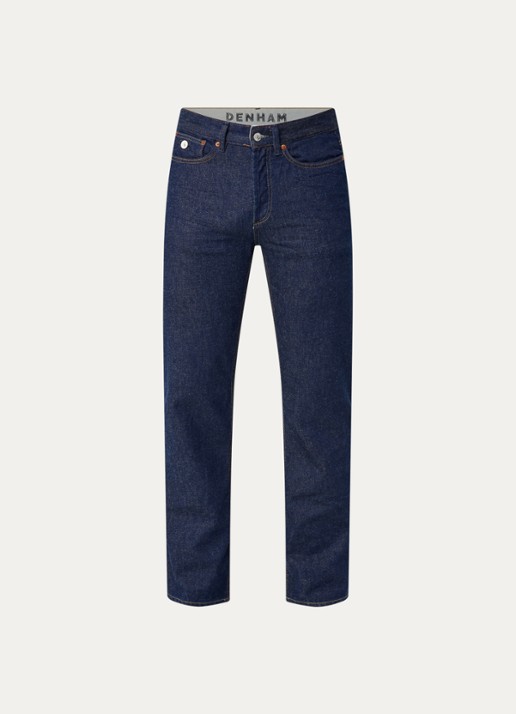 Denham Ridge straight fit jeans met donkere wassing - voorkant 5 indigo