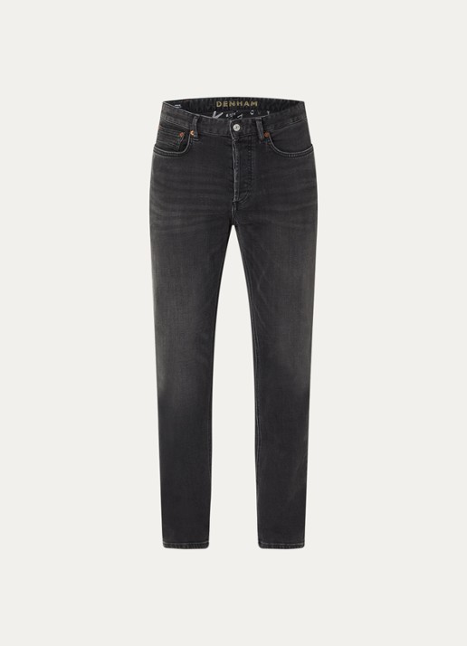 Denham Ridge straight leg jeans met gekleurde wassing - voorkant 3 zwart