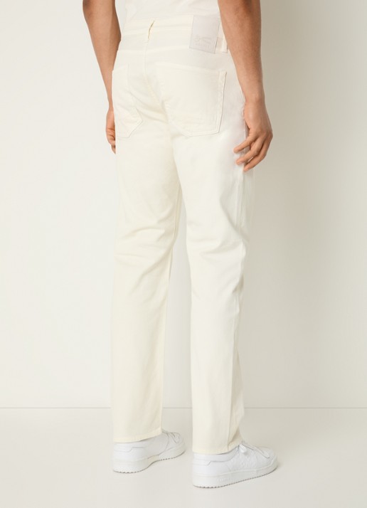Denham Ridge straight leg jeans met gekleurde wassing - achterkant 3 gebroken wit