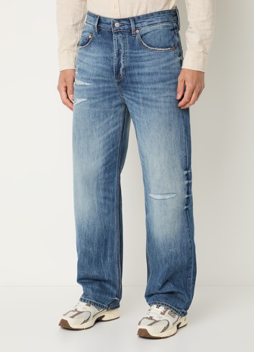 Denham Sasuke R 040 loose fit jeans met lichte wassing