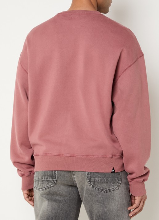 Denham Sweater met logoborduring - achterkant 3 koraalroze