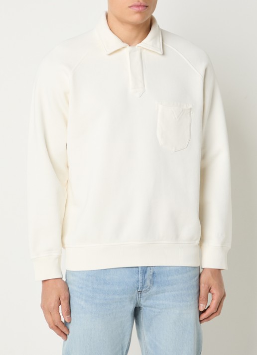 Denham US Navy sweater met polokraag