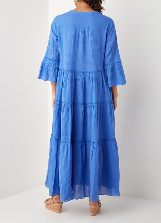 Devotion Ella maxi tuniekjurk van katoen - achterkant 4 blauw