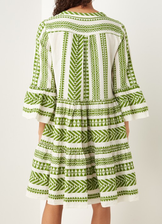 Devotion Ella mini tuniekjurk met print - achterkant 4 groen