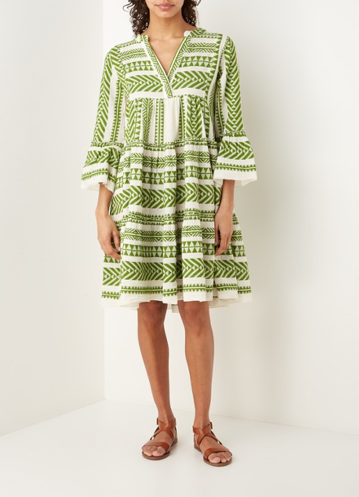Devotion Ella mini tuniekjurk met print - voorkant 3 groen