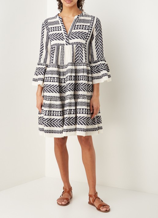 Devotion Ella mini tuniekjurk met print - voorkant 3 donkerblauw