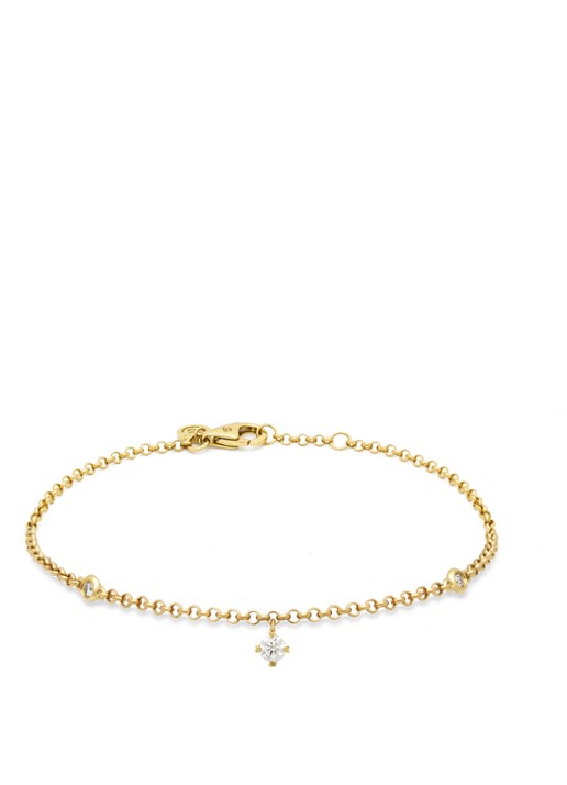 Diamond Point Geelgouden armband, 0.13 ct diamant, Hearts & Arrows