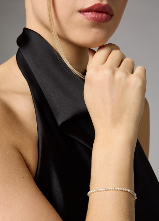 Diamond Point Geelgouden armband Rivièra - voorkant 2 geelgoud