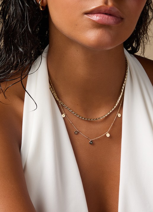 Diamond Point Geelgouden collier met 0.03 ct diamant, Marigold - voorkant 2 geelgoud