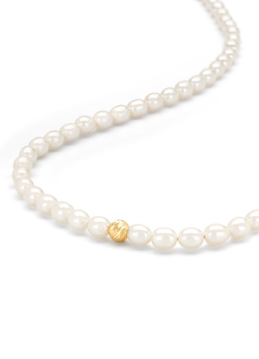 Diamond Point Geelgouden collier Rivièra - detail 4 geelgoud