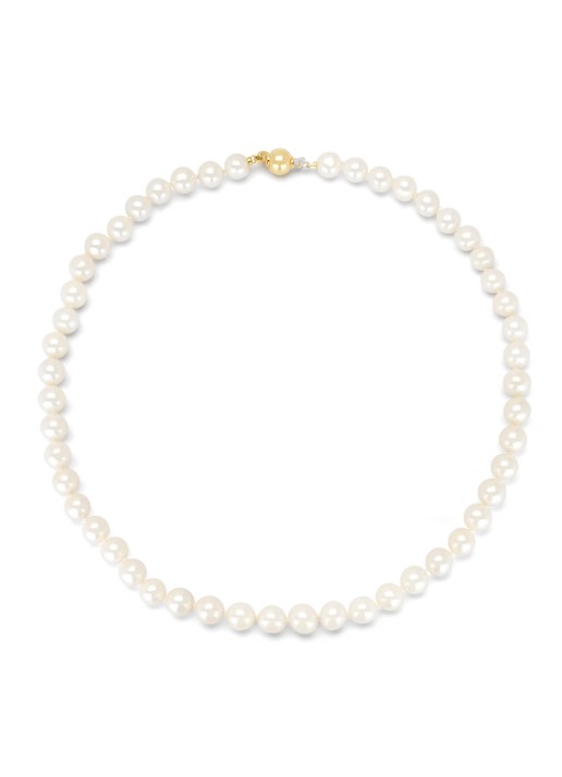 Diamond Point Geelgouden collier Rivièra