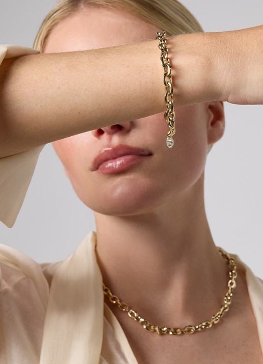 Diamond Point Geelgouden collier Timeless Treasures 45 cm - detail 5 geelgoud