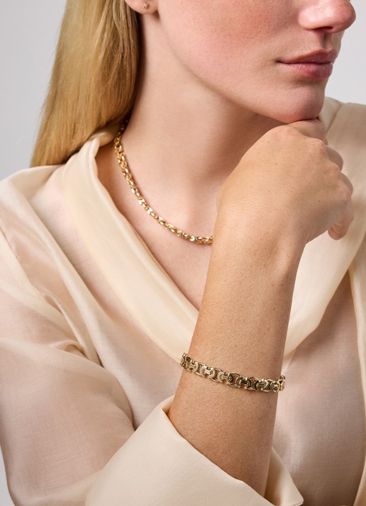 Diamond Point Geelgouden collier Timeless Treasures 45 cm - detail 5 geelgoud