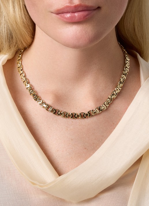 Diamond Point Geelgouden collier Timeless Treasures 45 cm - voorkant 2 geelgoud