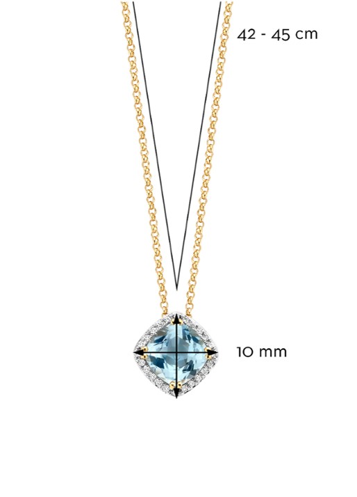 Diamond Point Geelgouden hanger 1.74 ct topaas Fiësta - detail geelgoud