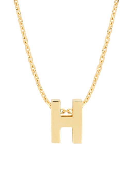 Diamond Point Geelgouden hanger H, Alphabet