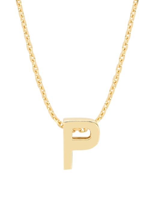Diamond Point Geelgouden hanger P, Alphabet
