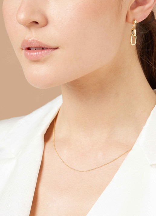 Diamond Point Geelgouden jasseron collier Timeless Treasures (42cm) - voorkant 2 geelgoud