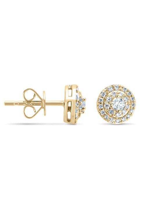 Diamond Point Geelgouden oorsieraden, 0.28 ct diamant, Petite Romance
