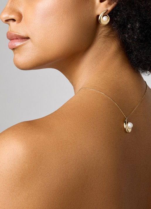 Diamond Point Geelgouden oorsieraden Rivièra - detail geelgoud