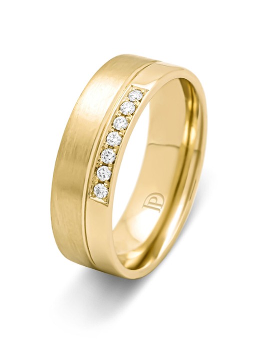 Diamond Point Geelgouden ring, 0.07 ct diamant, Wedding