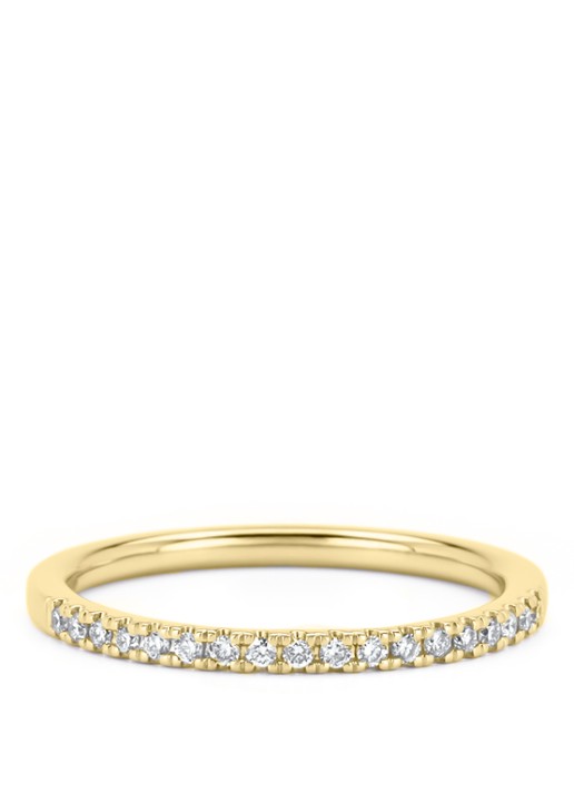 Diamond Point Geelgouden ring, 0.14 ct diamant, Perfect Match - achterkant 4 geelgoud
