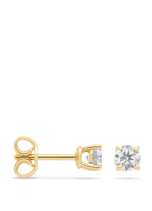 Diamond Point Geelgouden ring, 0.20 ct diamant, Starlight