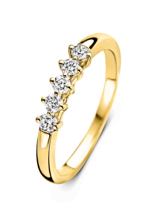 Diamond Point Geelgouden ring 0.25 ct diamant Hearts & Arrows