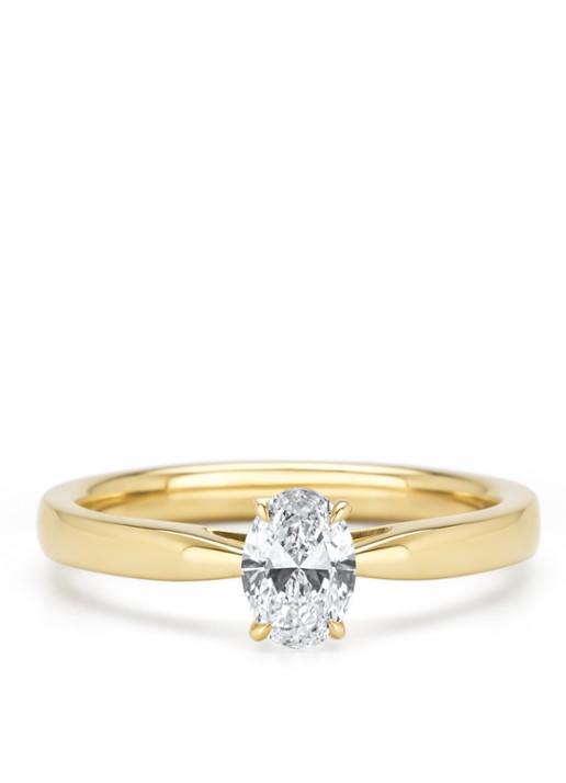 Diamond Point Geelgouden ring, 0.50 ct diamant, Perfect Match - achterkant 4 geelgoud