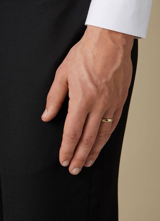 Diamond Point Geelgouden ring Wedding - detail 3 geelgoud