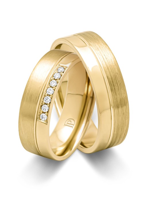 Diamond Point Geelgouden ring Wedding - detail geelgoud
