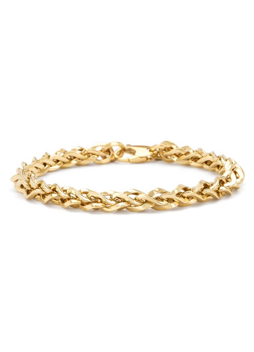 Diamond Point Geelgouden schakelarmband Timeless Treasures 18 cm