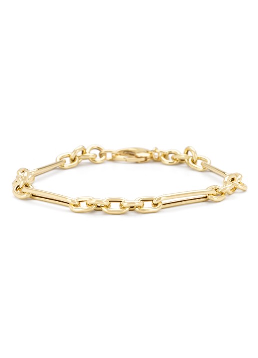 Diamond Point Geelgouden schakelarmband Timeless Treasures 20 cm