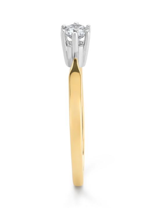 Diamond Point Geelgouden solitair groeibriljant ring, 0.22 ct. 0.22 ct diamant Groeibriljant - detail 2 geelgoud