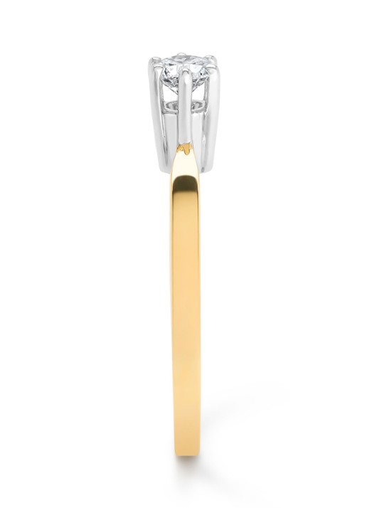 Diamond Point Geelgouden solitair groeibriljant ring, 0.32 ct. 0.32 ct diamant Groeibriljant - detail geelgoud