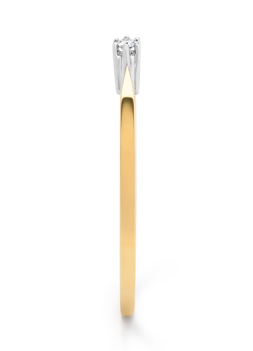 Diamond Point Geelgouden solitair ring, 0.02 ct diamant, Groeibriljant - detail 5 geelgoud