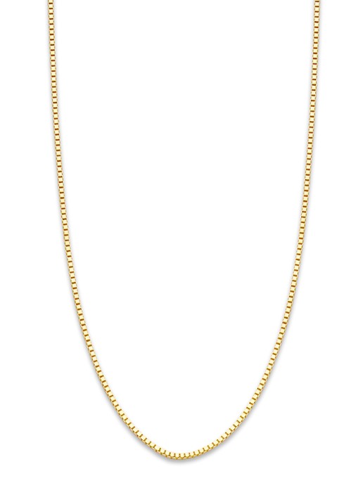 Diamond Point Geelgouden venetiaans collier Timeless Treasures (42cm) - voorkant geelgoud