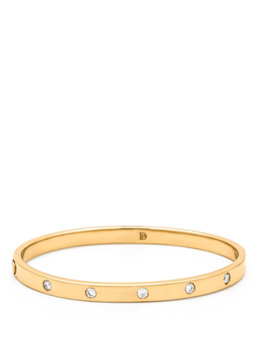 Diamond Point Gouden bangle armband (S), 0.35 ct diamant, Timeless Treasures
