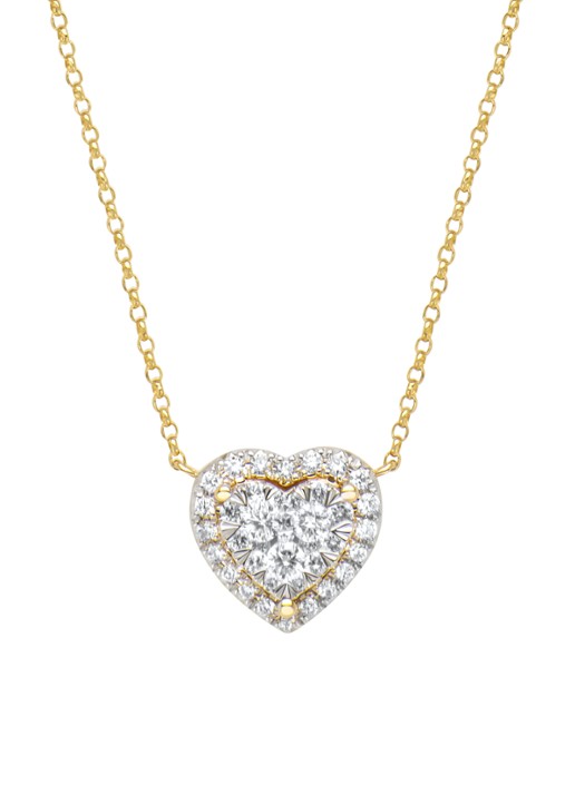 Diamond Point Gouden collier, 0.30 ct diamant, Enchanted