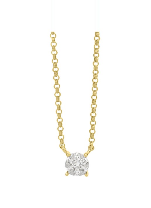 Diamond Point Gouden hanger 0.09 ct diamant Enchanted