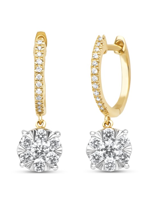 Diamond Point Gouden oorsieraden, 0.64 ct diamant, Enchanted