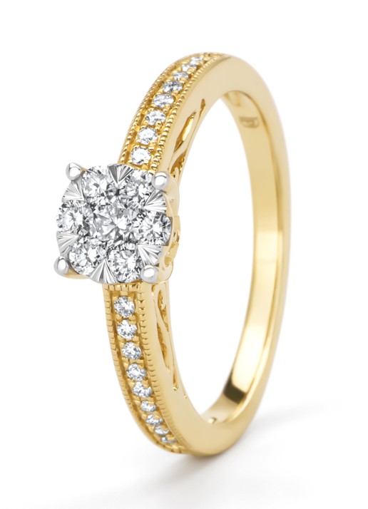 Diamond Point Gouden ring, 0.32 ct diamant, Enchanted