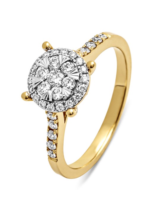 Diamond Point Gouden ring, 0.34 ct diamant, Enchanted