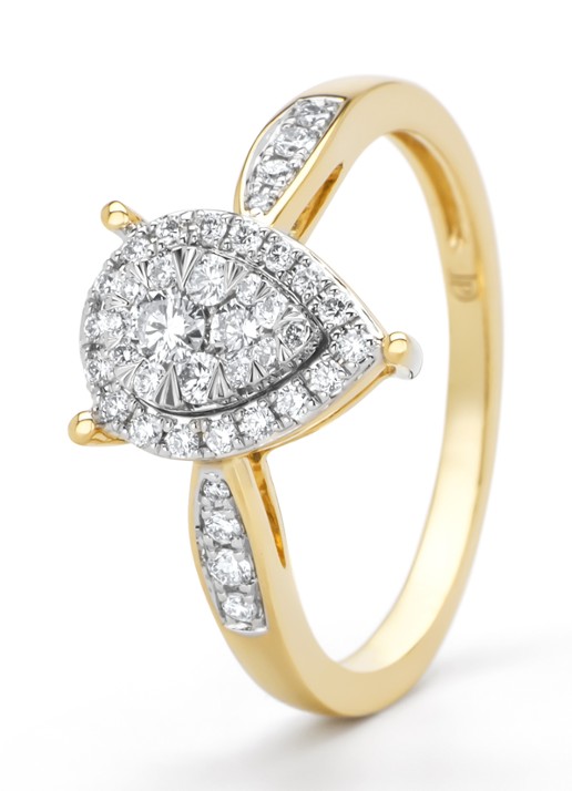 Diamond Point Gouden ring, 0.36 ct diamant, Enchanted