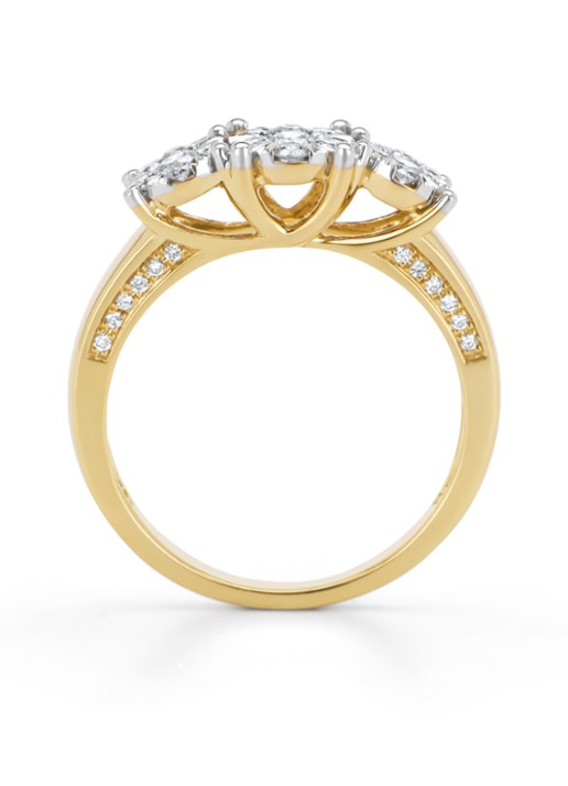 Diamond Point Gouden ring, 0.58 ct diamant, Enchanted - detail geelgoud