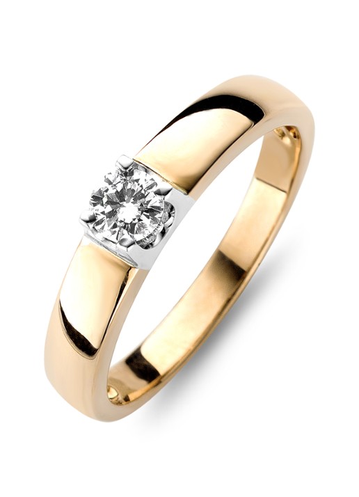 Diamond Point Groeibriljant roségouden ring